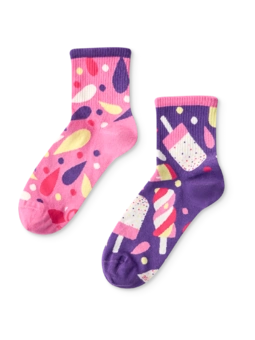 Chaussettes mi-mollet rigolotes Sucettes glacées