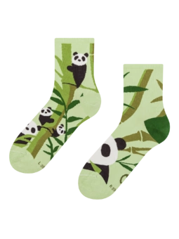 Chaussettes mi-mollet rigolotes Panda et bambou