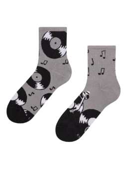 Chaussettes mi-mollet rigolotes Disques vinyles