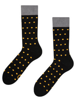Čierne teplé ponožky Malé bodky