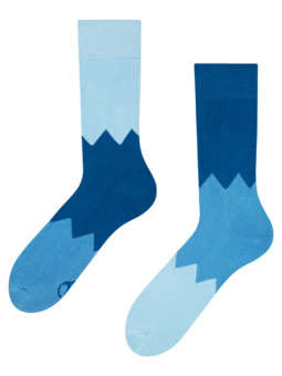Modré teplé ponožky Cik-cak