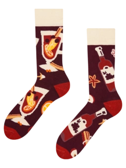 Chaussettes chaudes rigolotes Vin chaud