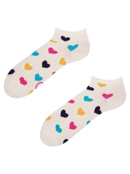 Socquettes rigolotes Cœurs colorés
