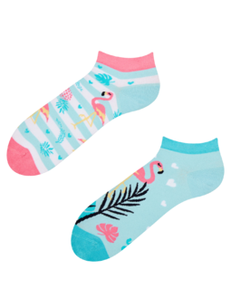 Socquettes rigolotes Flamants roses amoureux