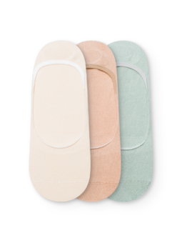 Paquet de 3 chaussettes invisibles classiques Plage sablonneuse