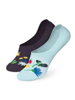 Chaussettes invisibles rigolotes Fleurs à l’aquarelle