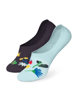 Chaussettes invisibles rigolotes Fleurs à l’aquarelle