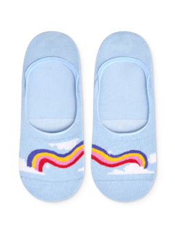 Chaussettes invisibles rigolotes Arc-en-ciel