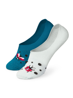 Chaussettes invisibles rigolotes Coccinelles et points
