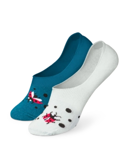 Chaussettes invisibles rigolotes Coccinelles et points