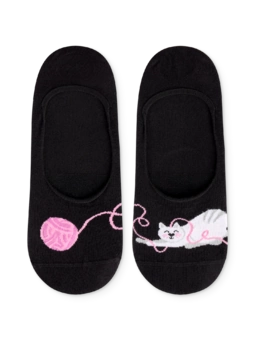 Chaussettes invisibles rigolotes Chat et balle