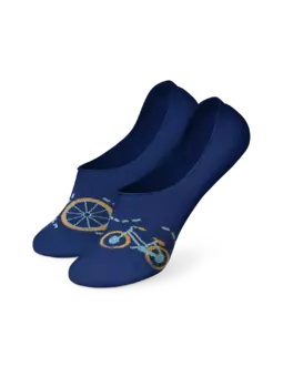 Chaussettes invisibles rigolotes Bicyclette orange