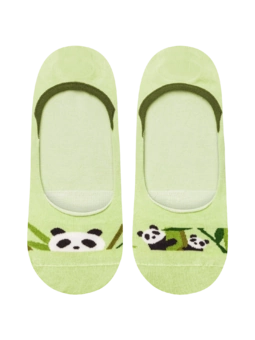 Chaussettes invisibles rigolotes Panda et bambou