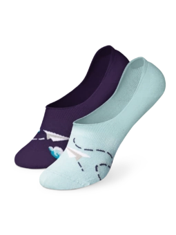 Chaussettes invisibles rigolotes Avions en papier et nuages