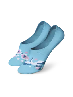 Chaussettes invisibles rigolotes Sakura et Héron