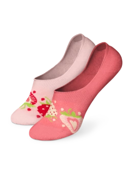 Chaussettes invisibles rigolotes Fraises sucrées