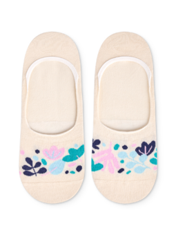 Chaussettes invisibles rigolotes Feuilles turquoise