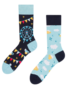 Chaussettes rigolotes Bière et carrousels