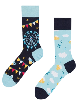 Chaussettes rigolotes Bière et carrousels