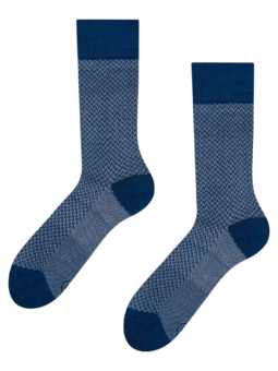 Kék-szürke jacquard kötésű zokni