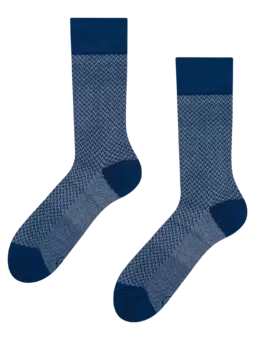 Chaussettes à motifs bleues et grises