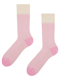 Pastelovo ružové žakárové ponožky