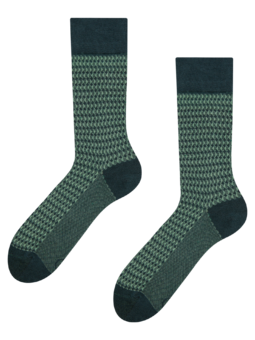 Pastelovo zelené žakárové ponožky