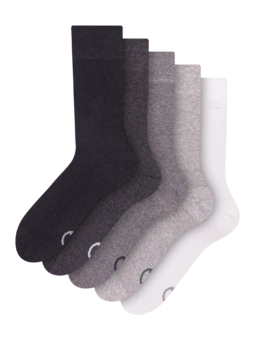 Lot de 5 paires de chaussettes Noires et blanches classiques