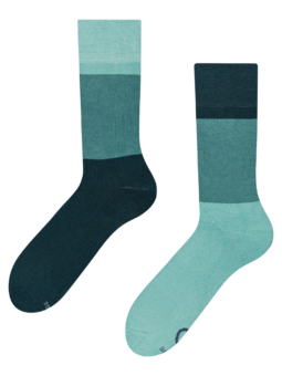 Chaussettes chaudes tricolores bleu océan