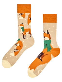 Chaussettes chaudes Renard avec écharpe