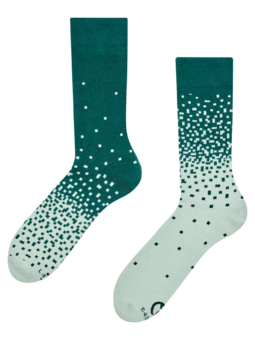 Chaussettes chaudes vert foncé et vert clair