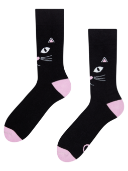 Chaussettes chaudes rigolotes Regard fixe du chat