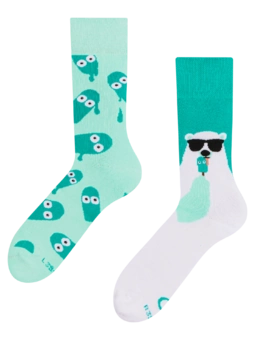 Chaussettes chaudes rigolotes Ours et sucettes glacées