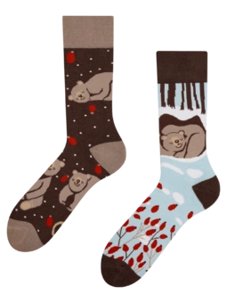 Chaussettes chaudes rigolotes Ours en hiver