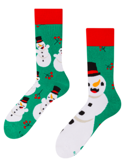Chaussettes chaudes rigolotes M. et Mme Bonhomme de neige