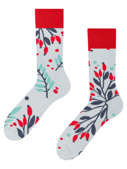 Chaussettes chaudes rigolotes Églantier dans la neige
