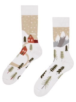 Chaussettes chaudes rigolotes Pays de la neige