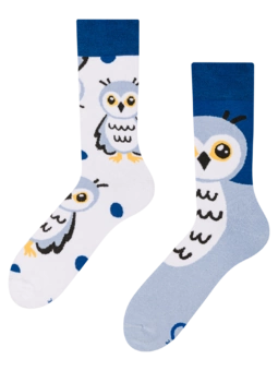 Chaussettes chaudes rigolotes Hibou des neiges