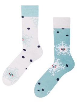 Veselé teplé ponožky Šťastné sněhové vločky