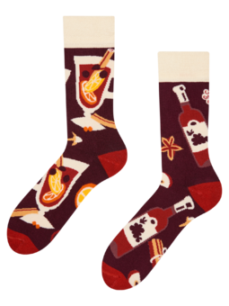 Chaussettes chaudes rigolotes Vin chaud