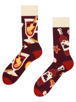 Chaussettes chaudes rigolotes Vin chaud