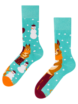Chaussettes chaudes rigolotes Écureuil d'hiver