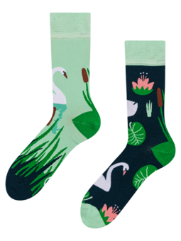 Chaussettes rigolotes Cygne blanc