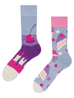 Chaussettes rigolotes en fibres de bambou Gâteau