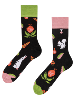 Chaussettes rigolotes en fibres de bambou Jardin folklorique