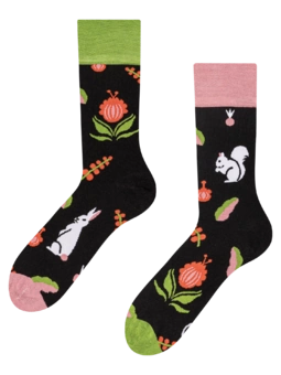 Chaussettes rigolotes en fibres de bambou Jardin folklorique