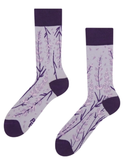 Chaussettes rigolotes en fibres de bambou Lavande