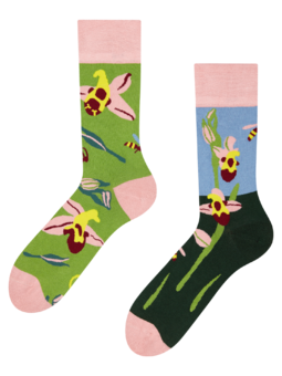 Veselé bambusové ponožky Orchidea hmyzovník