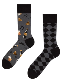 Chaussettes rigolotes en fibres de bambou Fête de bière