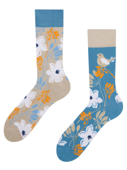 Chaussettes rigolotes en fibres de bambou Nature se réveille